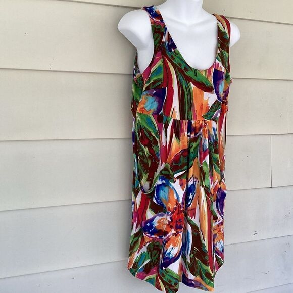 J. Valid sleeveless sun dress gathered skirt LG. 0313 - Picture 4 of 10